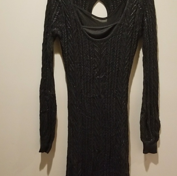 BEBE CABLE KNIT SWEATER DRESS - Picture 2 of 3